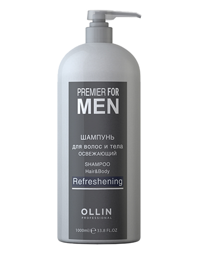 Ollin Professional Освежающий шампунь для волос и тела, 1000