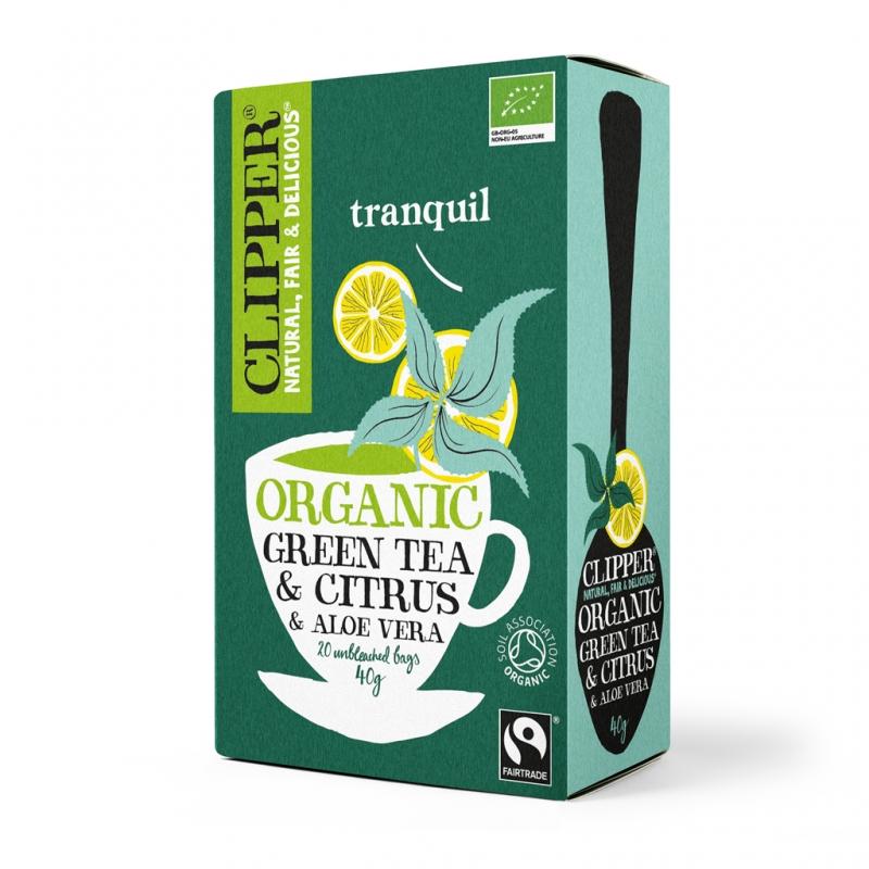 Clipper Зеленый чай с Алоэ Вера Органик. (Clipper, Green Tea