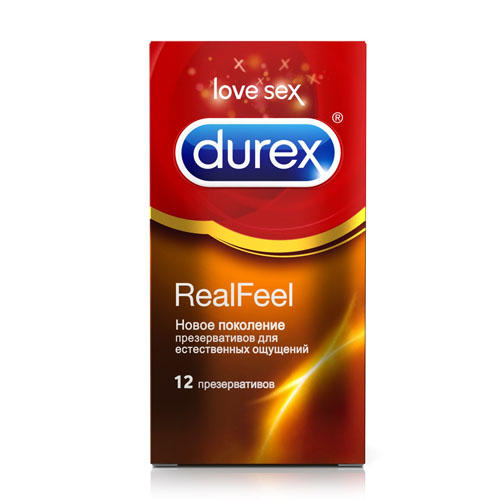 Durex Дюрекс презервативы real feel №12 (Durex, Презервативы