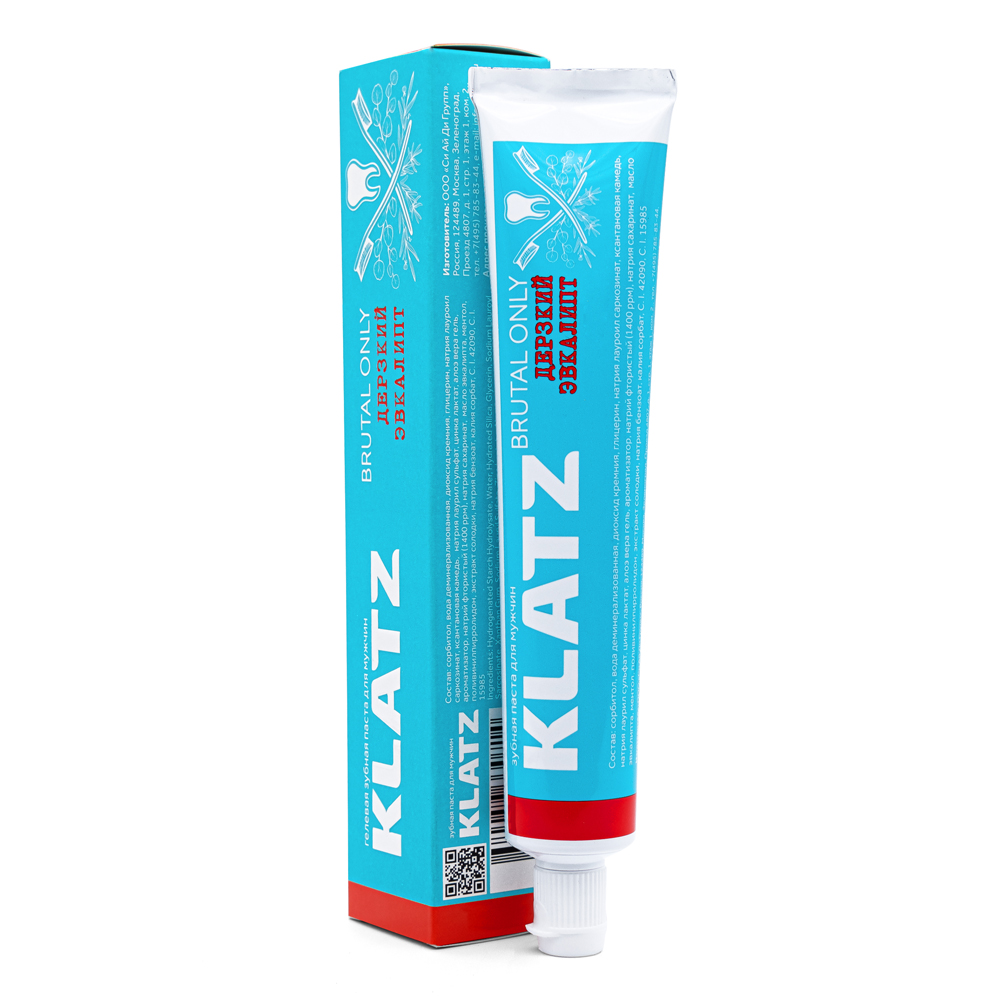 Klatz Зубная паста для мужчин Дерзкий эвкалипт, 75 мл (Kla