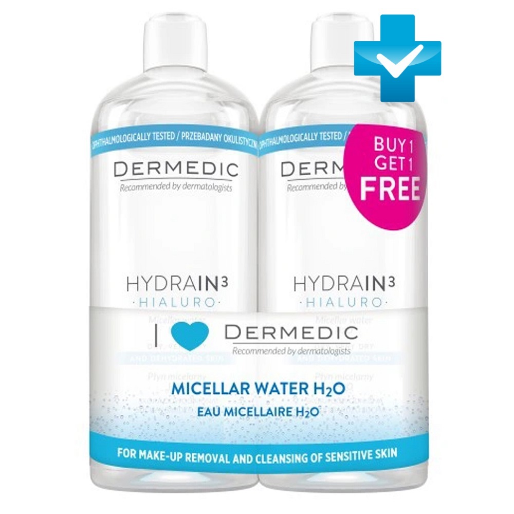 Dermedic Мицеллярная вода H2O, 500 мл х2 шт (Dermedic, Hydra