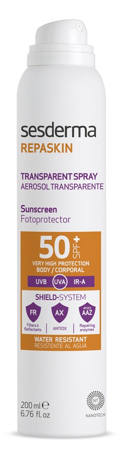 Sesderma Солнцезащитный прозрачный спрей для тела SPF 50, 20