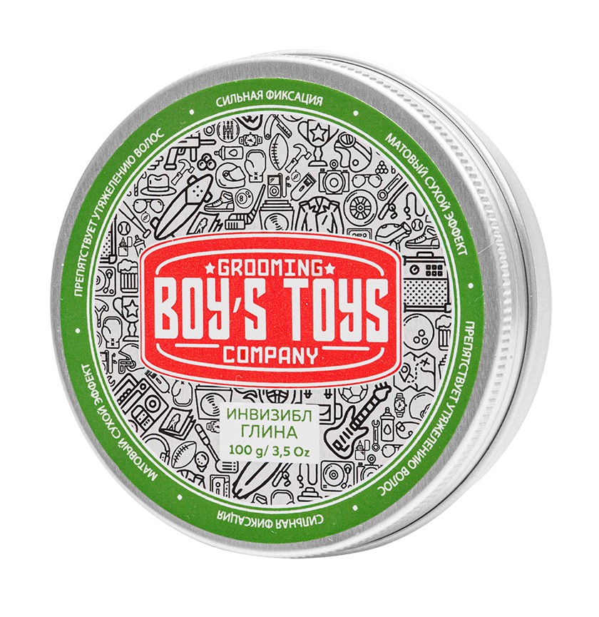 Boys Toys Глина для укладки волос средней фиксации с низким 