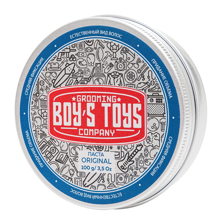 Boys Toys Паста для укладки волос средней фиксации с низким 