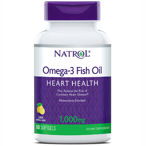 Natrol Рыбий жир омега-3 со вкусом лимона 1000 мг, 60 капсул