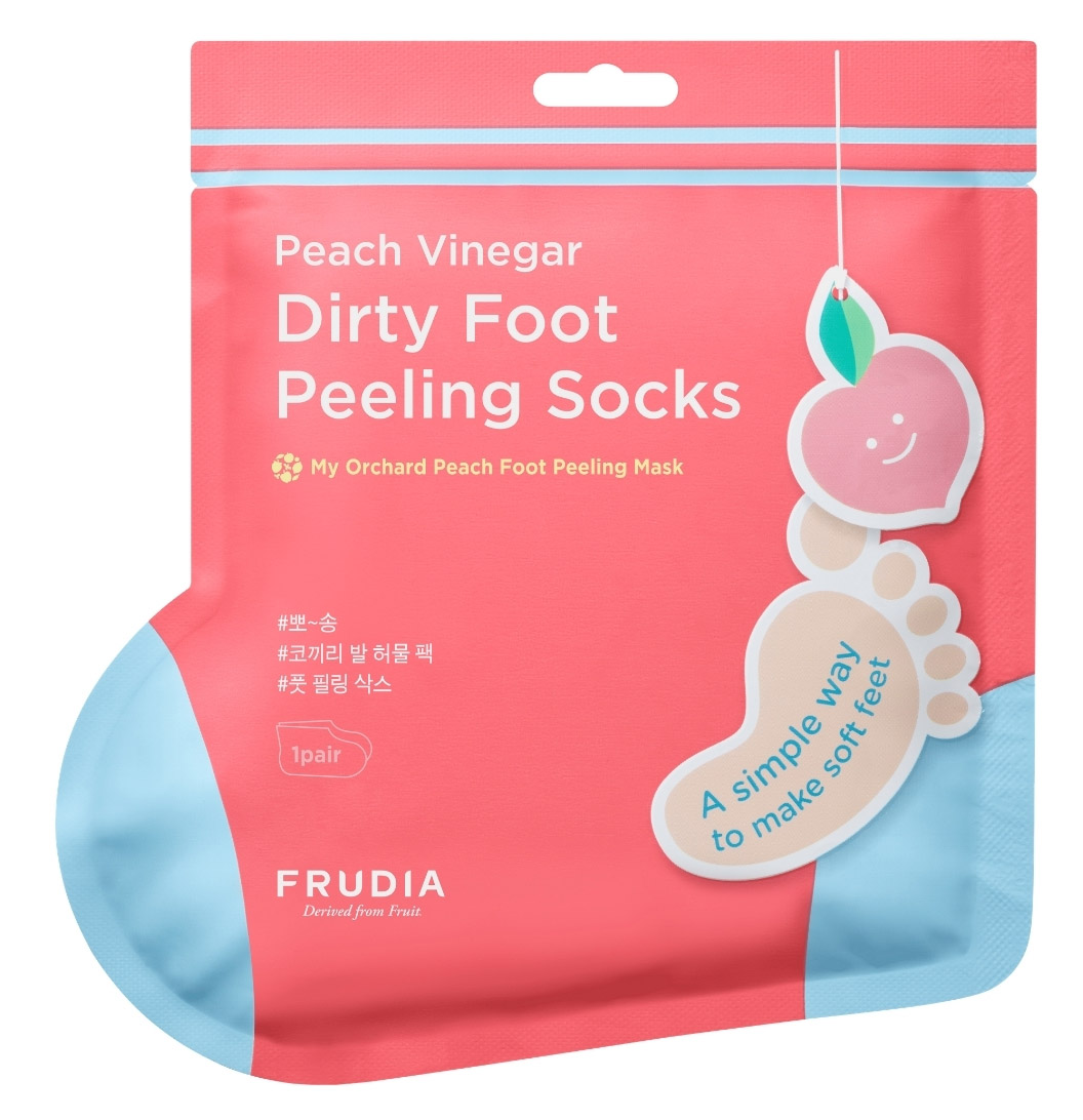 Frudia Маска-носочки для педикюра с ароматом персика, 40 г (