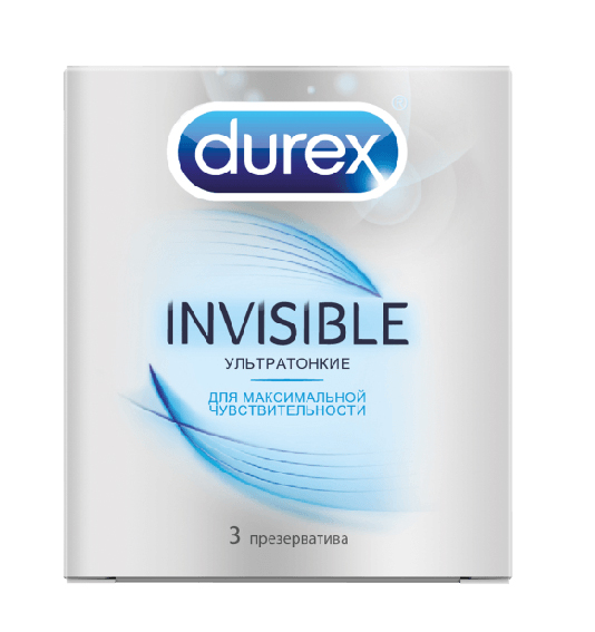 Durex Презервативы из натурального латекса Invisible №3 (Dur