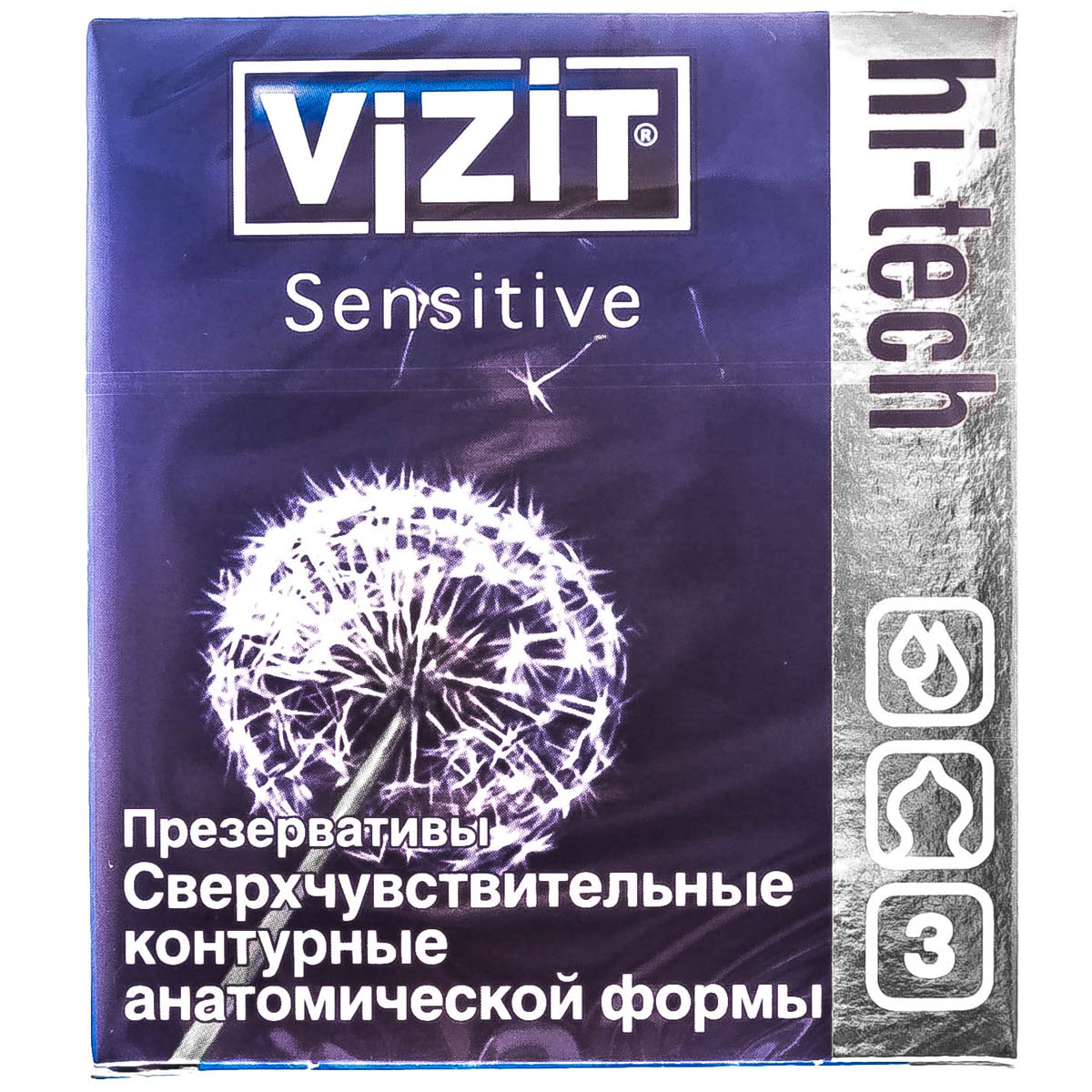 Vizit Презервативы №3 Hi-tech Sensitive, 3 шт (Vizit, Презер