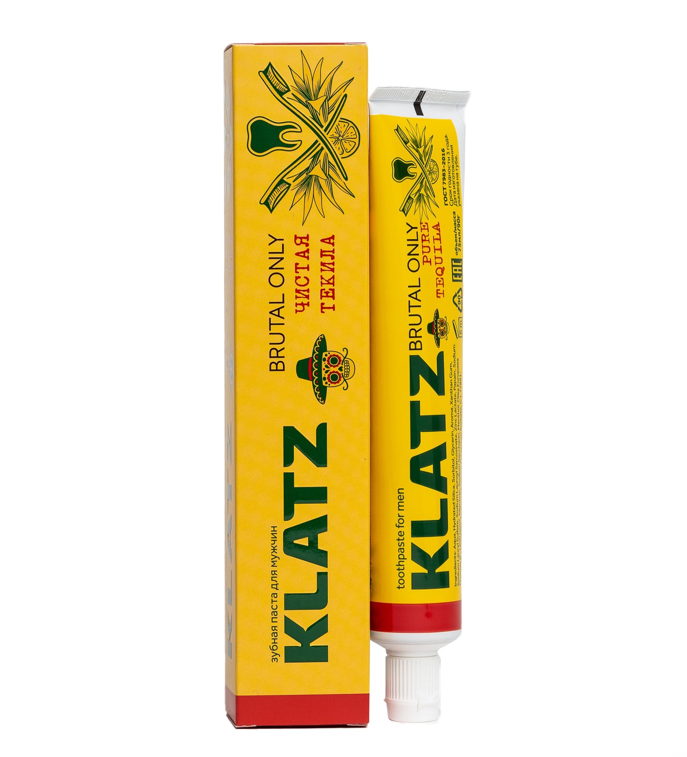 Klatz Зубная паста для мужчин Чистая текила, 75 мл (Klatz,