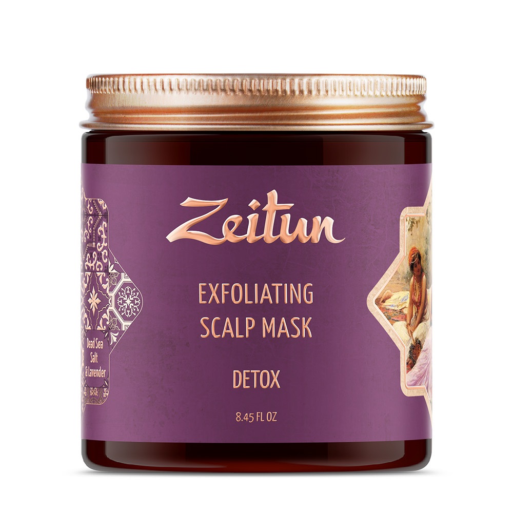 Zeitun Травяная маска для волос Детокс со скрабирующим эффе