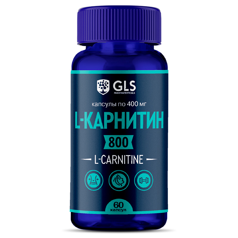 GLS «L-карнитин 800» для коррекции веса, 60 капсул (GLS, Ами