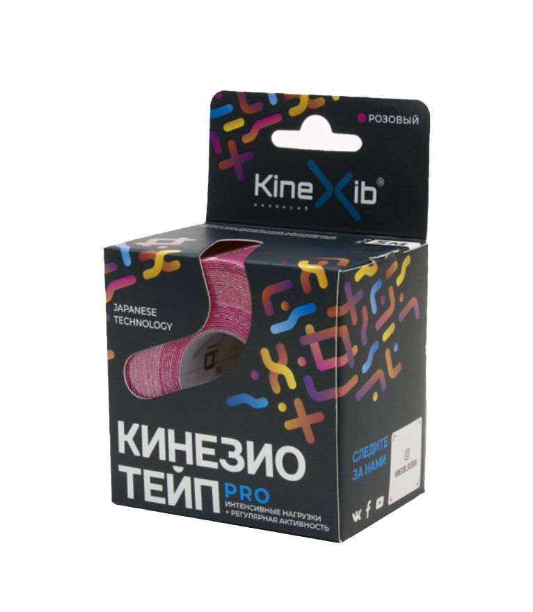 Kinexib Кинезио тейп Pro 5 м х 5 см, розовый (Kinexib, )