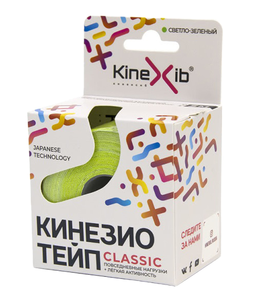 Kinexib Кинезио тейп Classic 5 м х 5 см, светло-зеленый (Kin