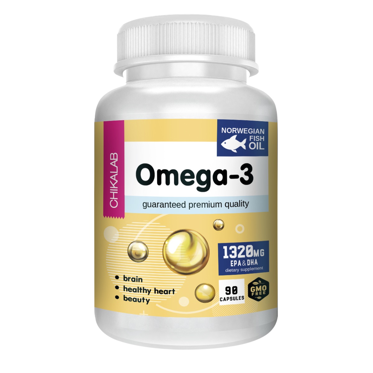 Chikalab Омега-3 жирные кислоты высокой концентрации, 90 кап