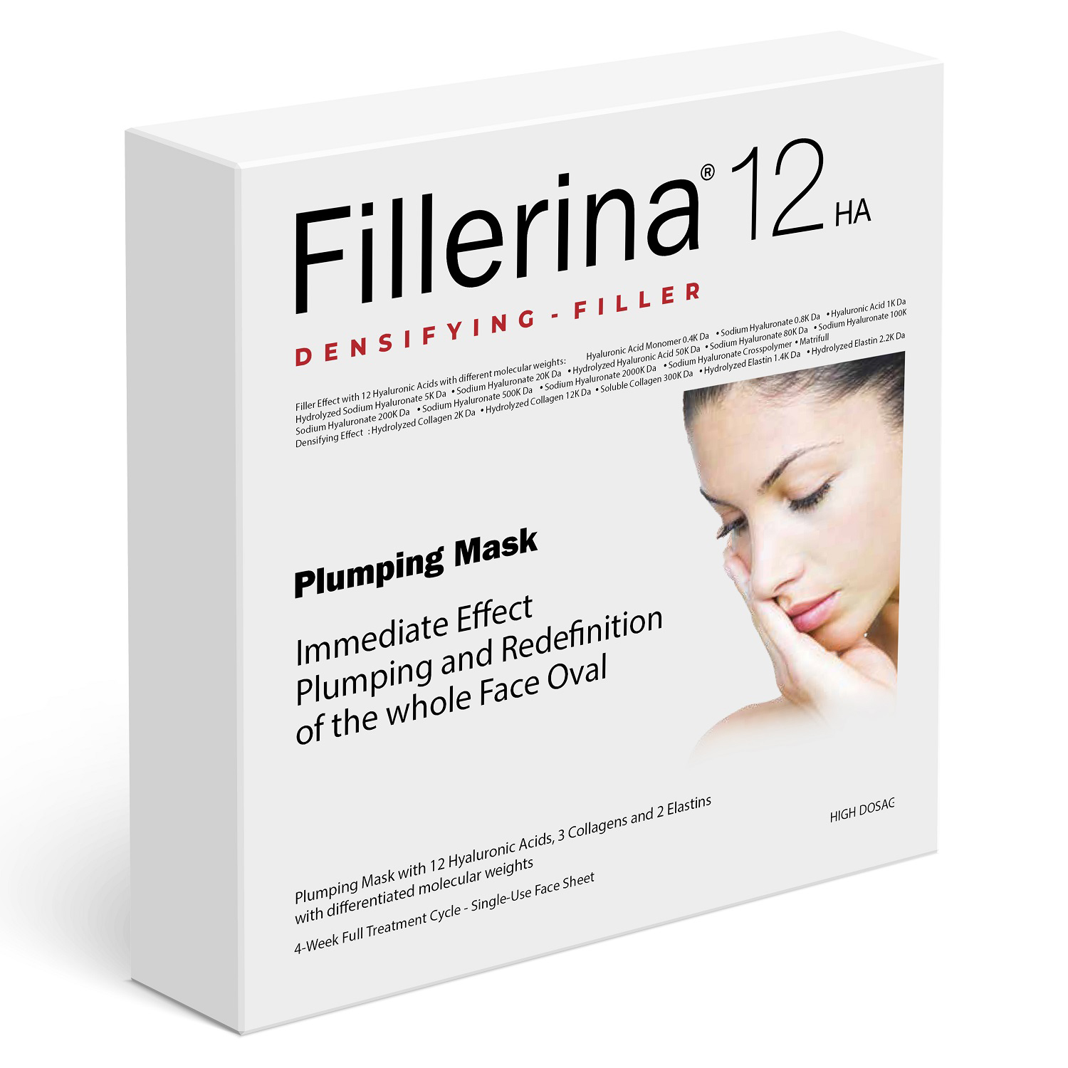 Fillerina Тканевая маска для лица  Plumping Mask, 4 шт (Fill