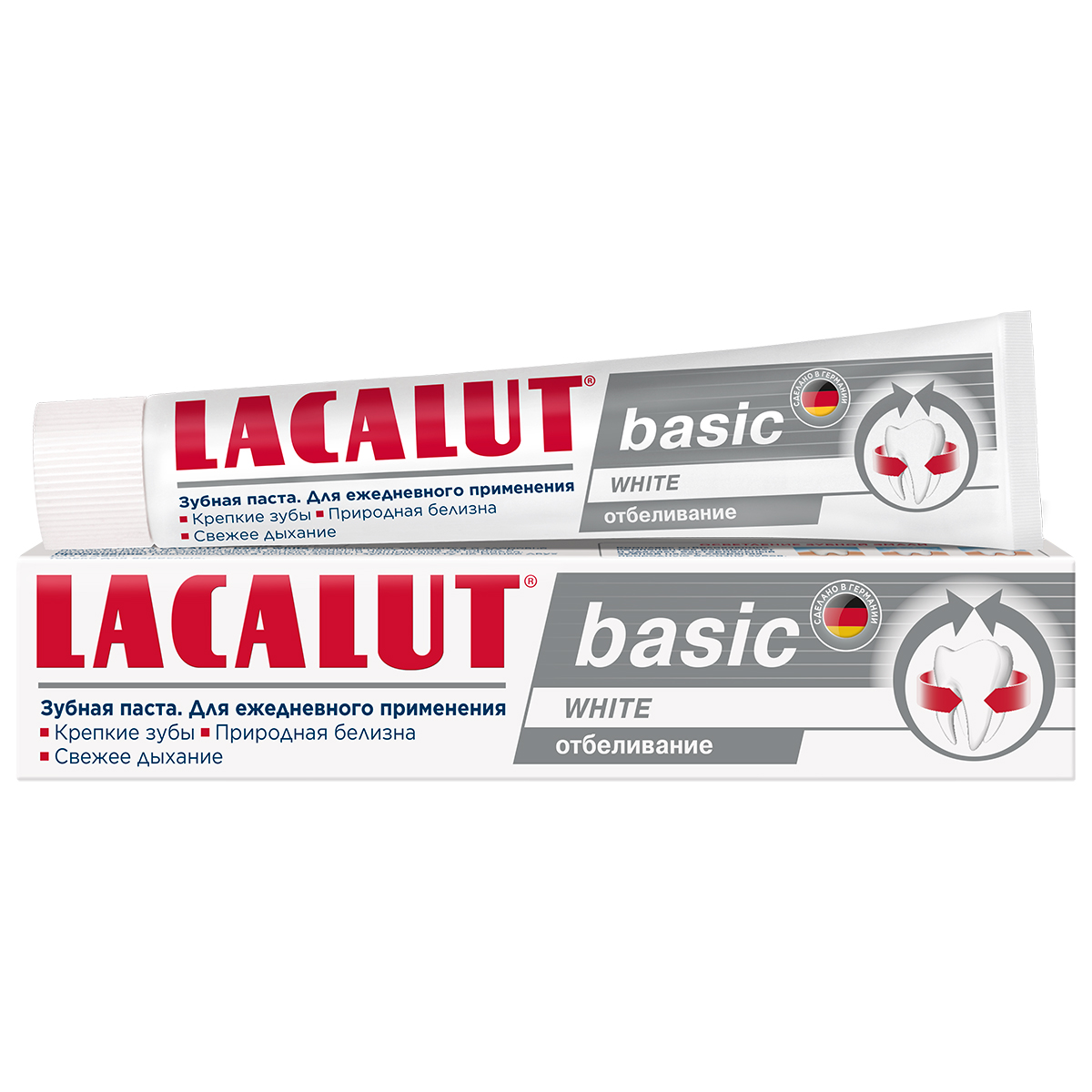 Lacalut Отбеливающая зубная паста Basic White, 75 мл (Lacalu