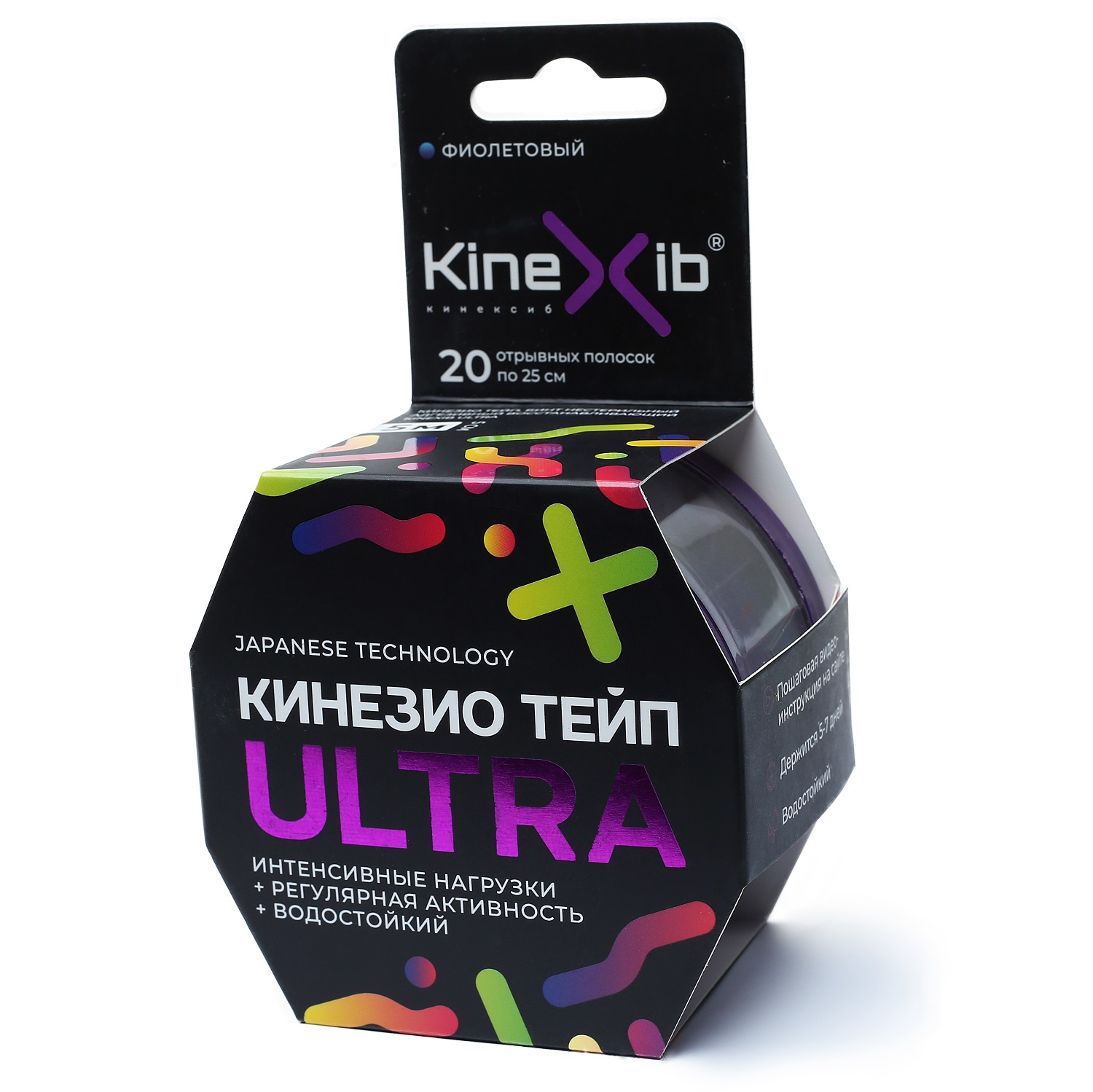Kinexib Кинезио тейп Ultra 5 м х 5 см, фиолетовый (Kinexib, 