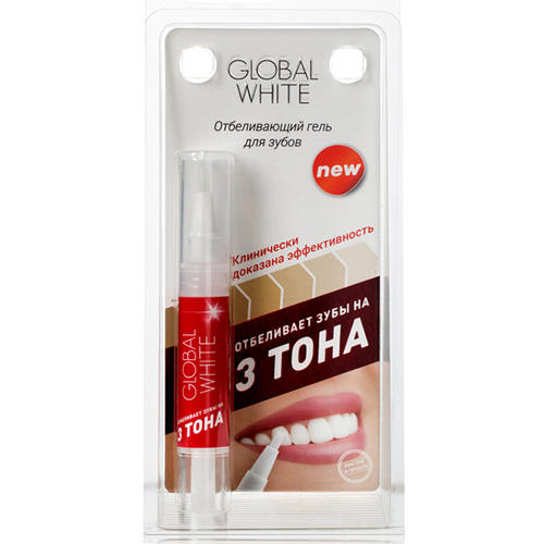Global white Отбеливающий гель для зубов классический 5 мл (