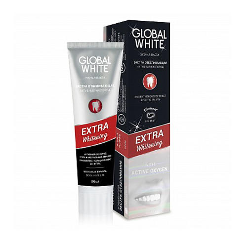 Global white Зубная паста Экстра отбеливание, активный кисло