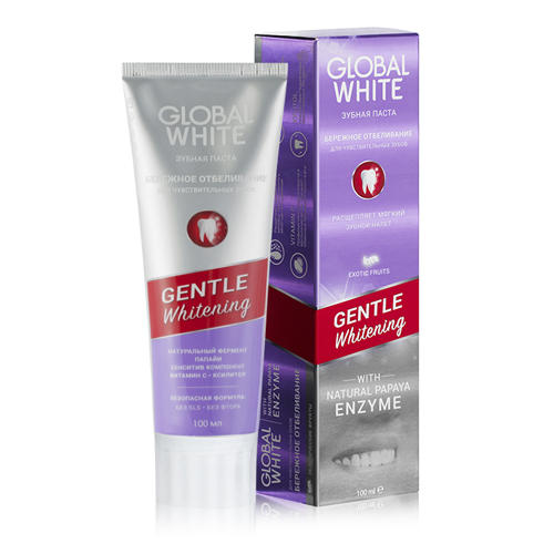 Global white Отбеливающая зубная паста для чувствительных зу