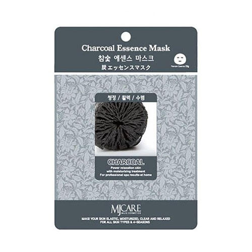 Mijin Тканевая маска древесный уголь Charcoal Essence Mask M
