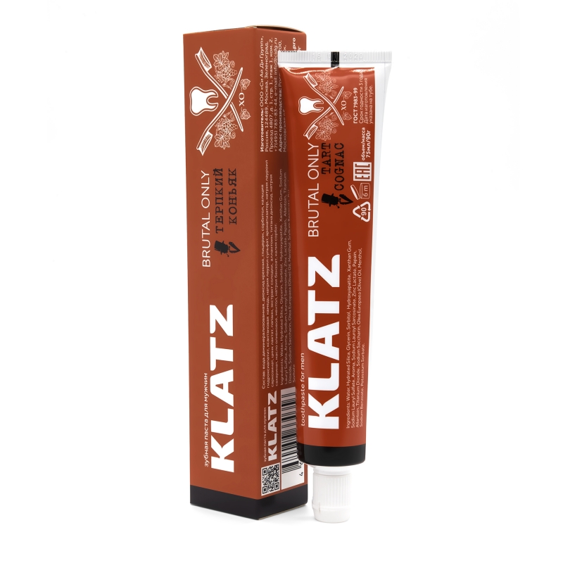 Klatz Зубная паста для мужчин Терпкий коньяк, 75 мл (Klatz