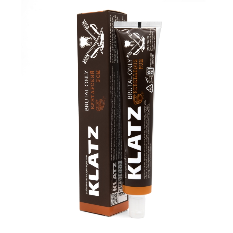 Klatz Зубная паста для мужчин Бунтарский ром, 75 мл (Klatz