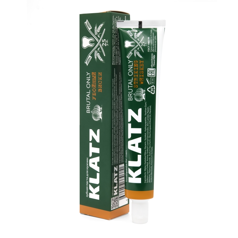 Klatz Зубная паста для мужчин Убойный виски, 75 мл (Klatz,