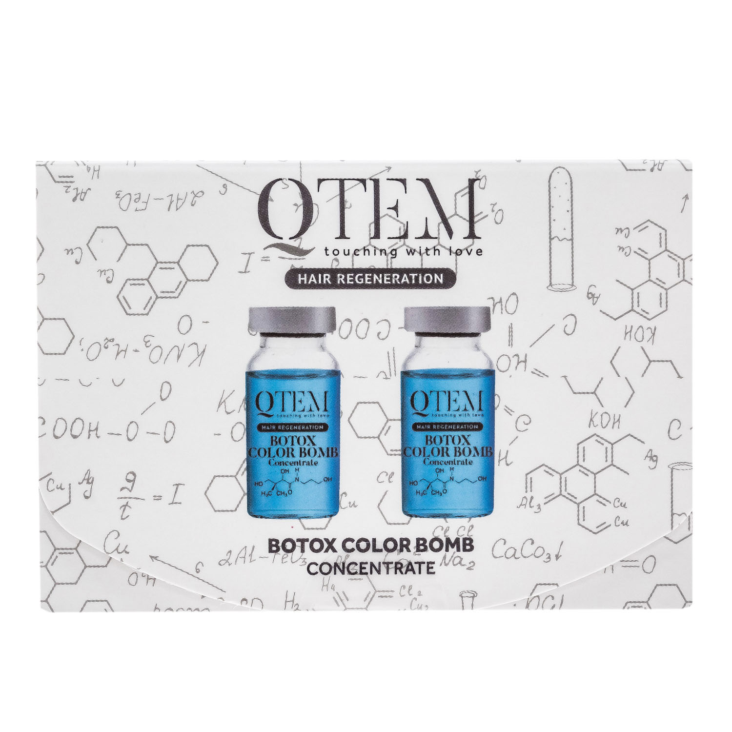 Qtem Холодный филлер для волос Color Bomb, 15 мл х 2 шт (Qte