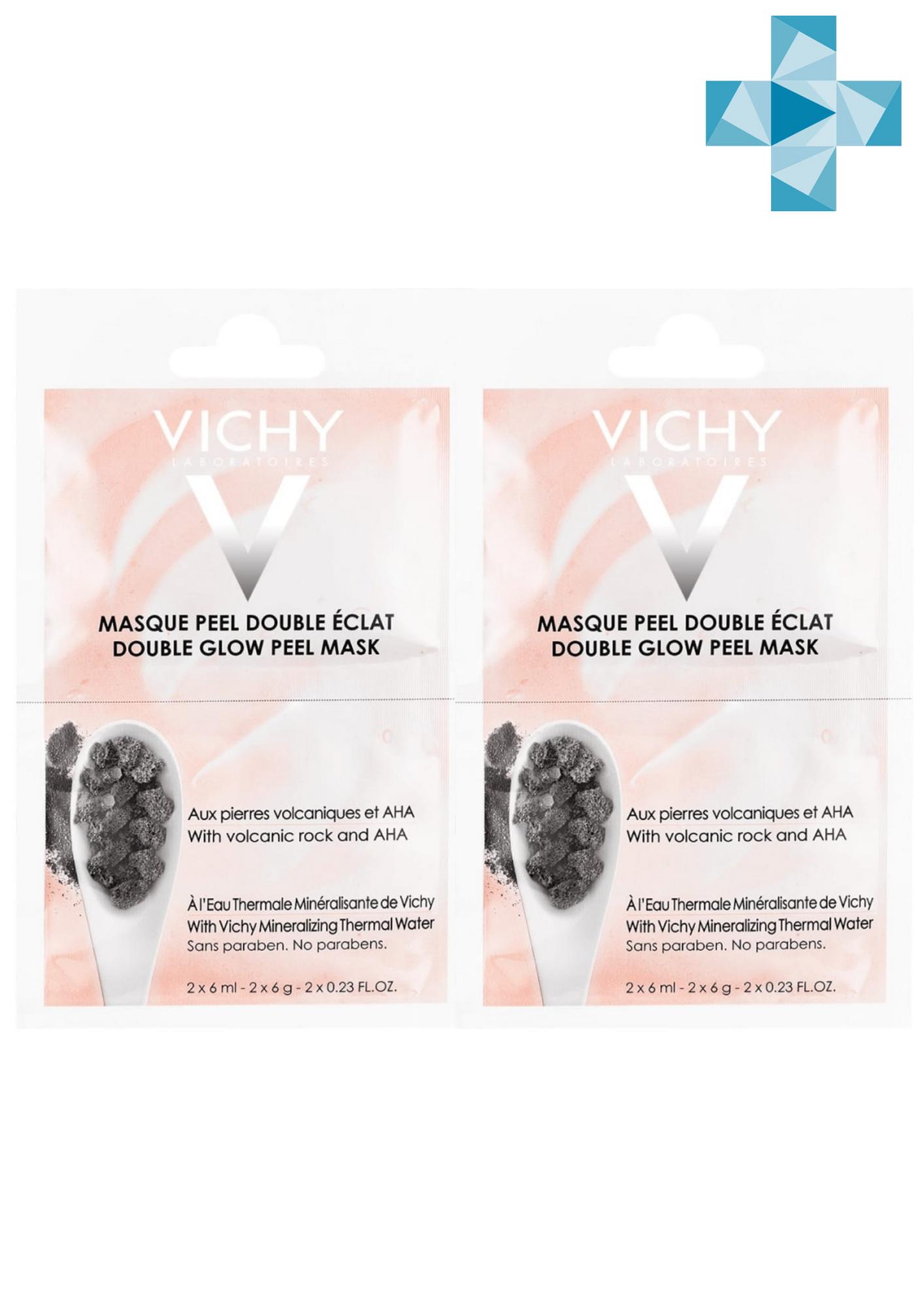 Vichy Комплект Минеральная маска-пилинг Двойное сияние саш