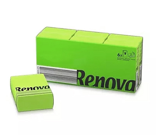 Renova Бумажные платочки Renova Green, 6 х 10 шт (Renova, )