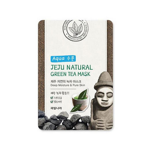 Welcos Маска для лица успокаивающая Jeju Nature's Green Tea 