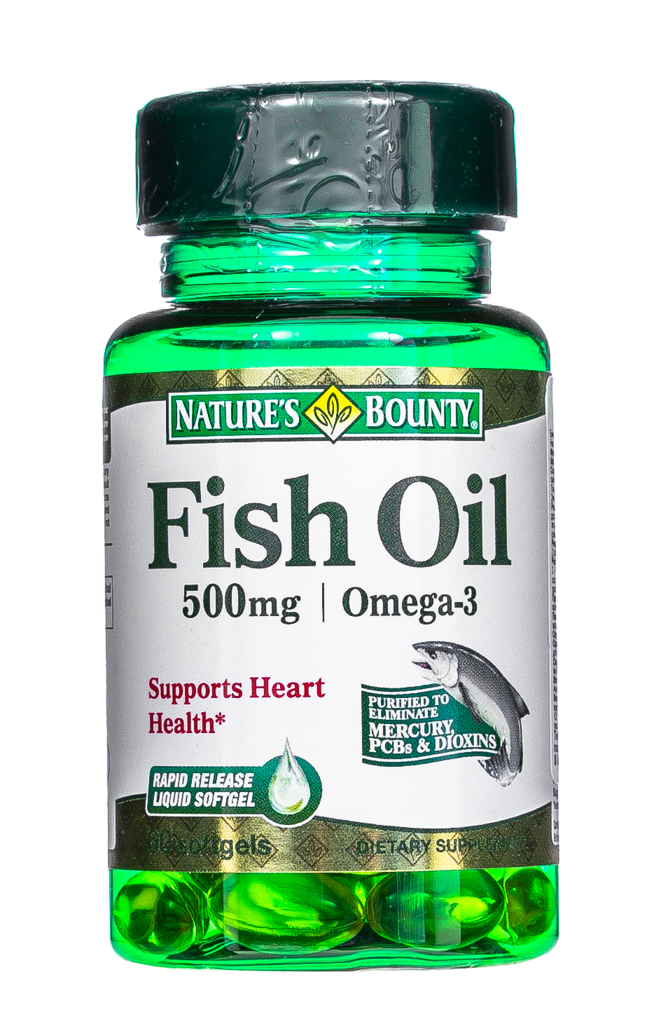 Nature's Bounty Рыбий жир 500 мг, Омега-3 60 капсул (Nature'