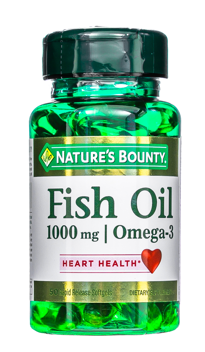 Nature's Bounty Рыбий жир 1000 мг, Омега-3 50 капсул (Nature