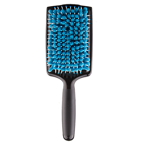 Щетка массажная для волос LADY PINK с микрофиброй черно-голу