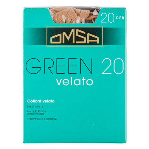 Колготки женские в коробочке OMSA GREEN 20 den caramello р-р