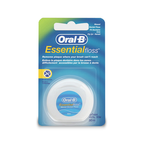 Нить зубная ORAL-B Essential вощеная мятная