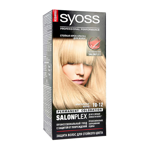 Краска для волос SYOSS Salonplex тон 10-12 Кристальный блонд