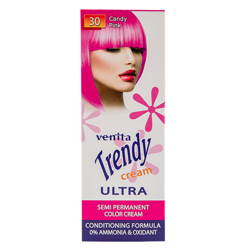 Крем-краска для волос VENITA PASTEL тон 30 Candy Pink 75 мл 