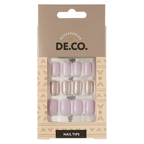 Набор накладных ногтей DE.CO. OMBRE lilac 24 шт + клеевые ст