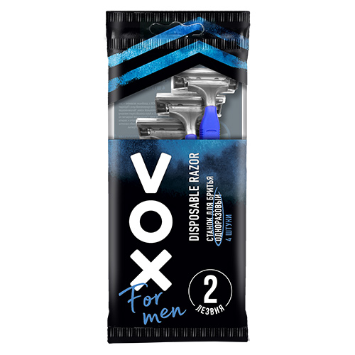 Станок для бритья одноразовый VOX FOR MEN с двойным лезвием 