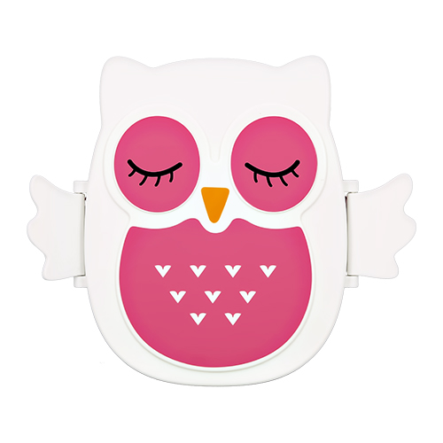 Ланч-бокс FUN owl pink premium