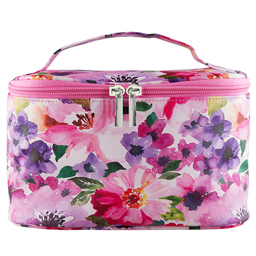 Косметичка - чемоданчик LADY PINK FLOWER POWER розовая