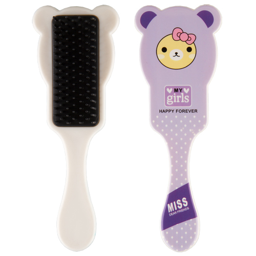 Расческа для волос MISS PINKY FUNNY ANIMALS с ушками фиолето