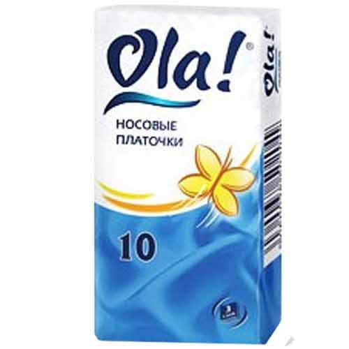 Платочки  OLA носовые бумажные 10 шт
