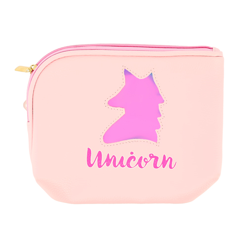 Косметичка-сумочка LADY PINK RAINBOW Unicorn с голографией