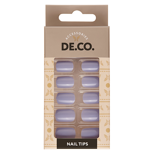 Набор накладных ногтей DE.CO. ESSENTIAL Lilac 24 шт + клеевы