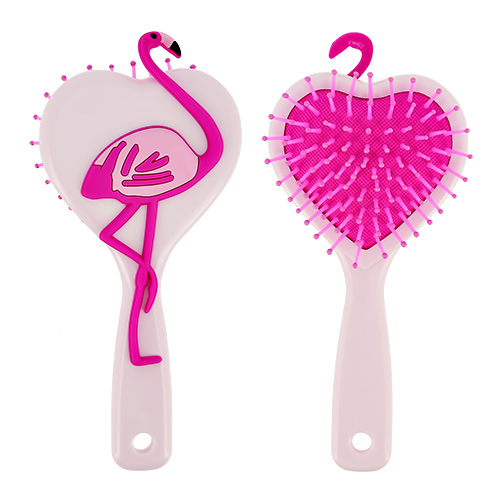 Расческа для волос LADY PINK массажная с принтом Фламинго