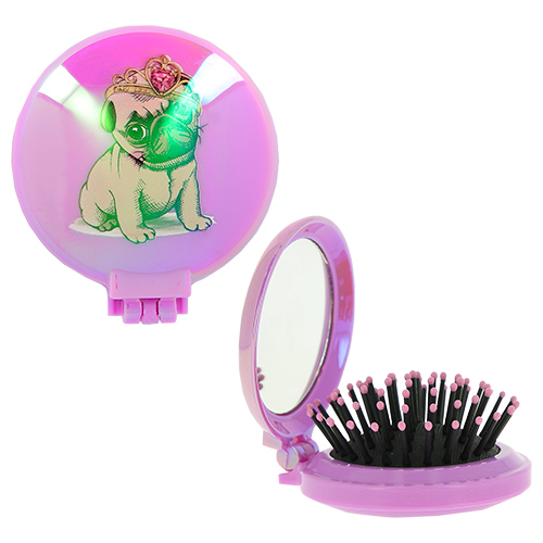 Расческа для волос LADY PINK FUN с зеркалом фиолетовая