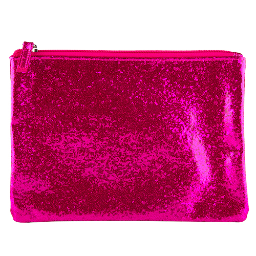 Косметичка LADY PINK SHINE ON квадратная glitter розовая